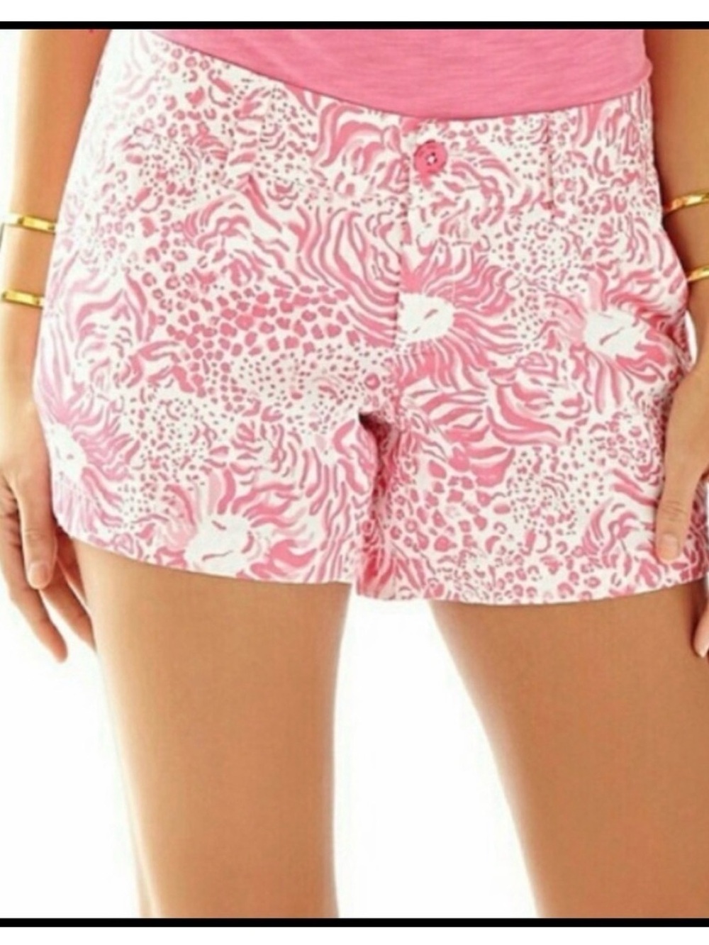 Lilly Pulitzer Callahan shorts resort white get spotted small cotton 0